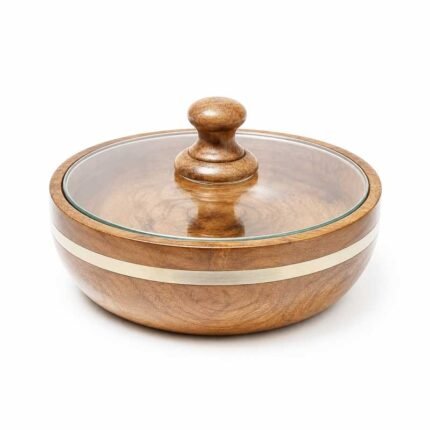 সুন্নতী বাবলা কাঠের কারী বোল ঢাকনাসহ| Kather Bowl | Premium Wooden Curry Bowl with Lid